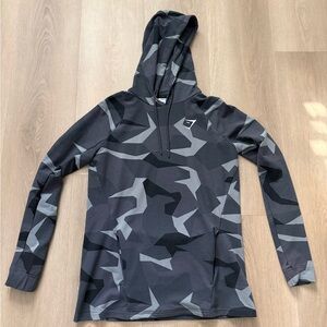 Gymshark CRITICAL HOODIE Grey and Black Men’s Small
